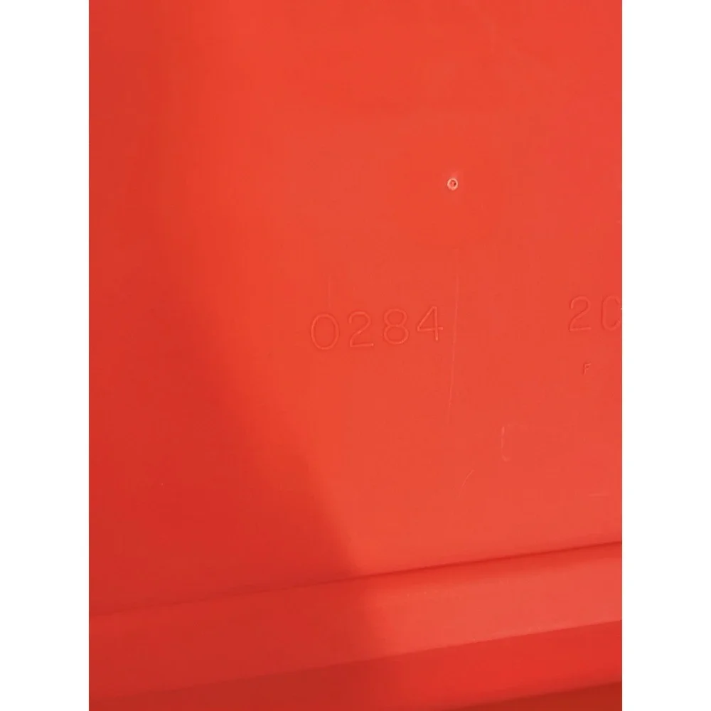 Vintage Rubbermaid 0286 Red Lid Clear Box Storage Container Keepers Plastic 13